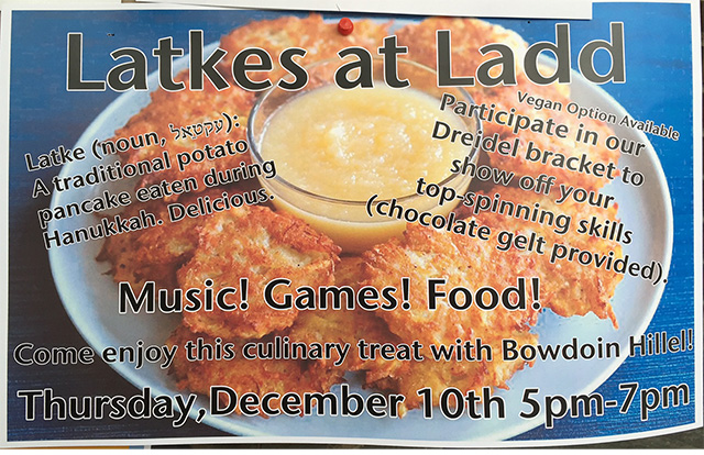Latkes at Ladd - Thursday December 10th 2015